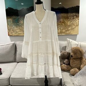 White cover up dress
